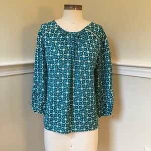 Loft Geometric Pattern Blouse
